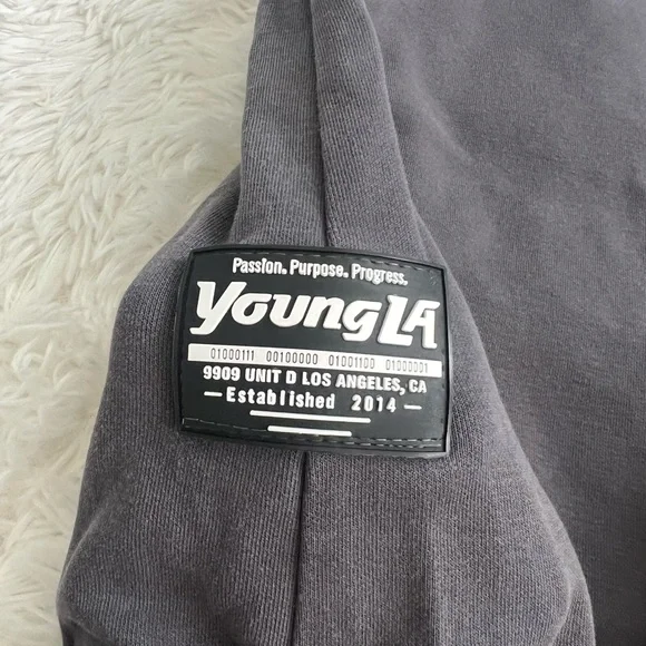 Young LA Nardo Gray Drawstring Shorts - Size Medium - Picture 3 of 8